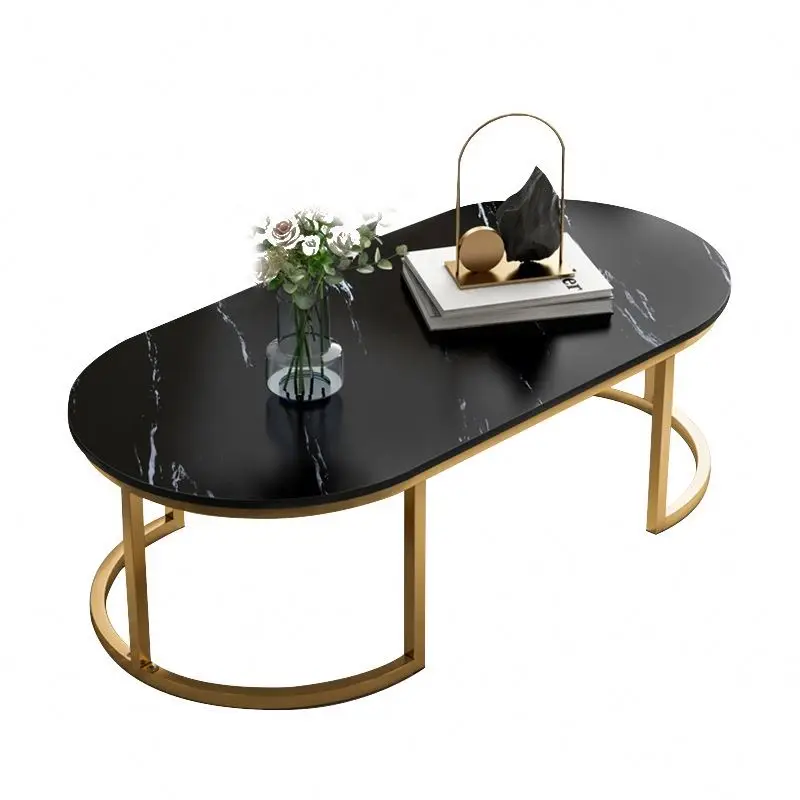 Buy China Furniture Wood Coffee Table with Golden Stainless Steel Leg Rose Coffee Table Side Table