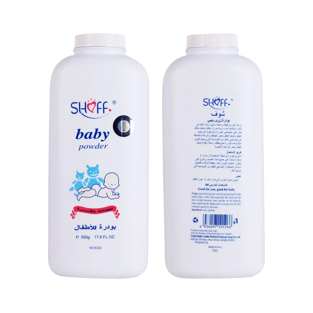Baby Powder with Aloe Vera, Vitamin E, and Cornstarch 500g by Shoff