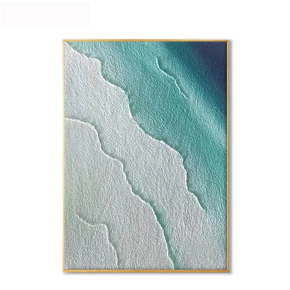 Newest Handmade Sea Wave Texture Oil Painting On Canvas Modern Abstract Colorful Seascape Wall Painting for Decor Landscape