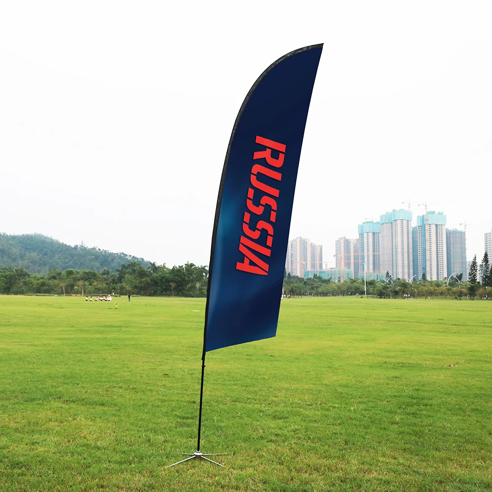 Selling at home and abroad high quality promotion textile double spray cloth ordinary cloth outdoor custom flag