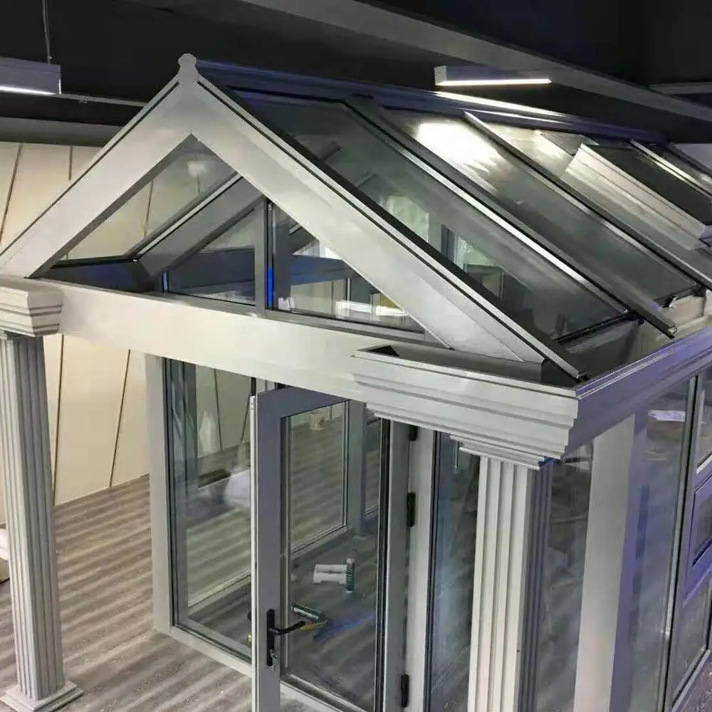 Tempered glass aluminum sunroom glass house veranda with high quantity