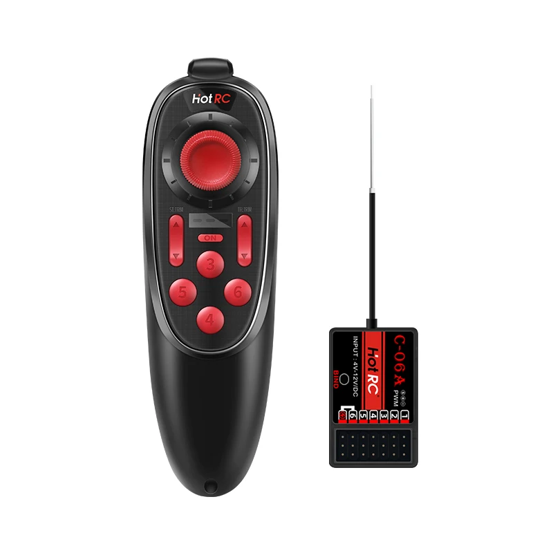 HOTRC DS-600 6CH 2.4GHz Transmitter Remote Controller Radio System With DS 600 PWM 6 Channel Receiver For RC Boat