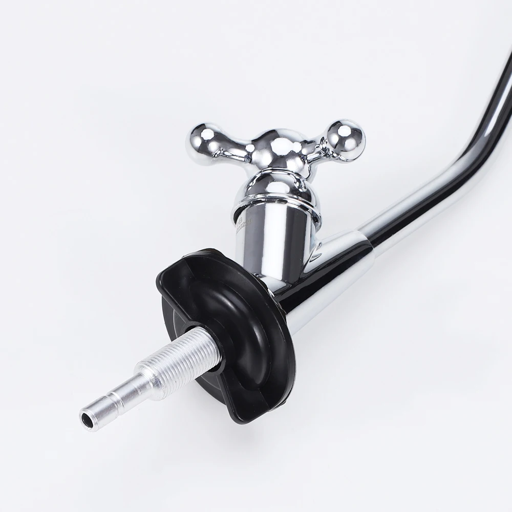 Zinc alloy water tap deck mounted silver cold drinking water kitchen faucet