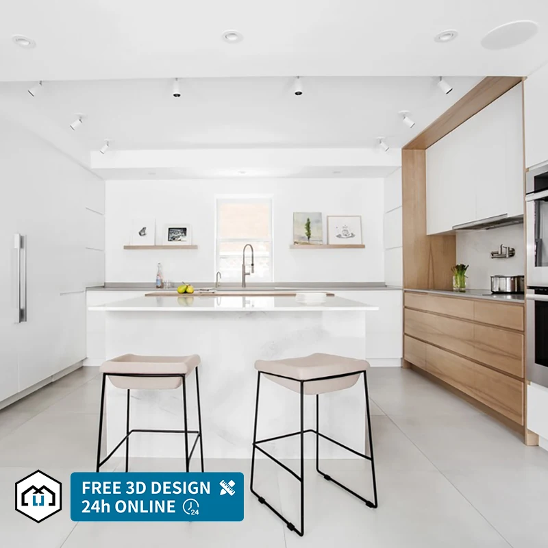 George Kerala price with soft closing drawers folding kitchen cabinet