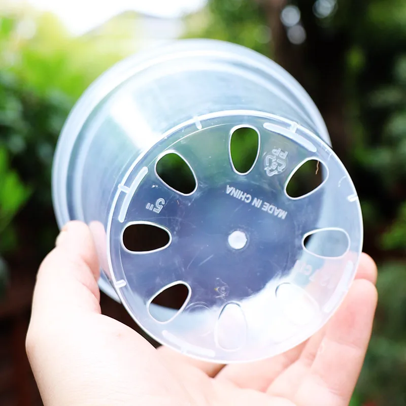3/4/5/6/7/8/9 Inch Transparent Flower Pot PP Orchid Pots Planter clear Orchids Plastic Pot with Holes
