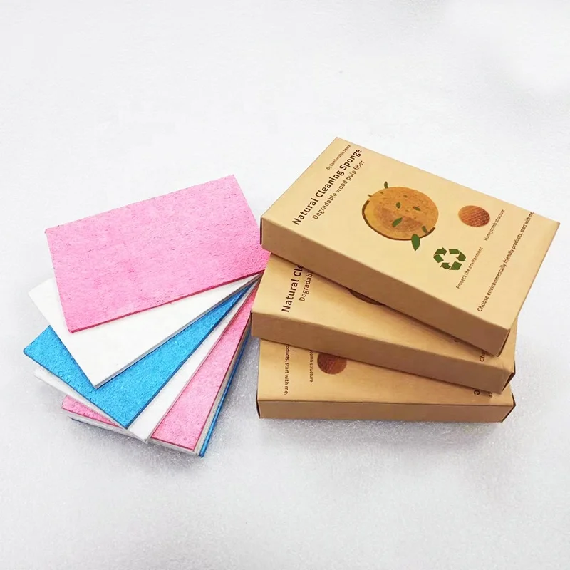 Eco Compressed Cellulose Sponge Heavy Duty Scrub Kitchen Kitchen Pop Up Sponges Without Scratching Sponges  Clean Tough Messes