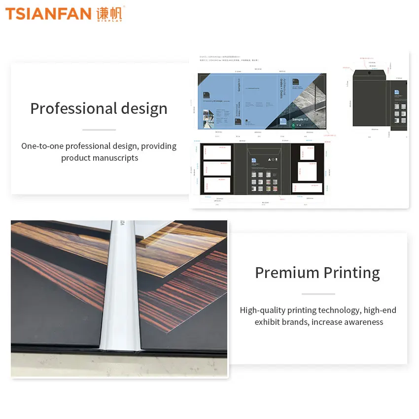 Tsianfan пользовательский бумажный пол гранитные плиты кварцевый шифер дисплей камень каталог искусственная плитка альбом