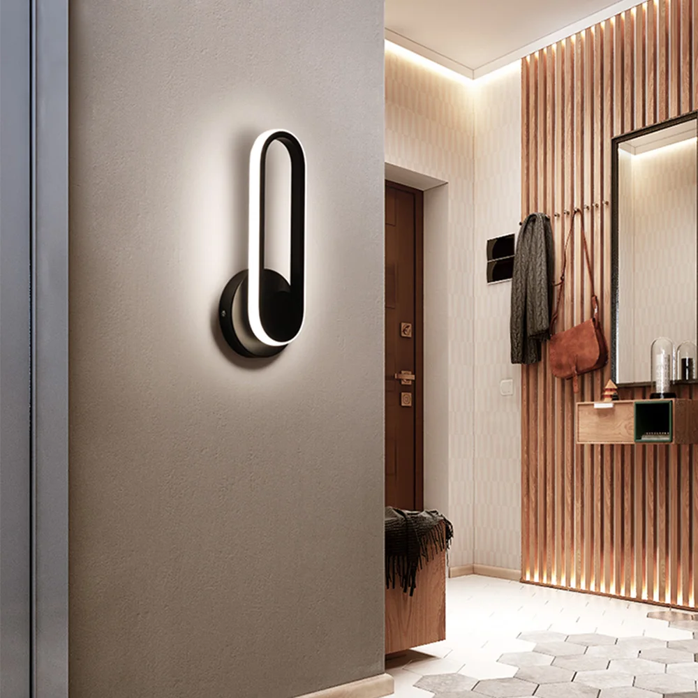 Aisilan aluminum modern minimal  moon wall mounted decore lamp for bedrooms corner living room stairs