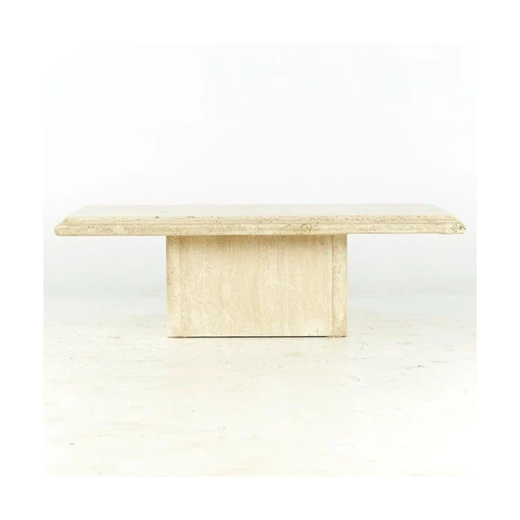 Newstar Hot Sale Natural Limestone Marble Stone Travertine Side Table Plinth End Table