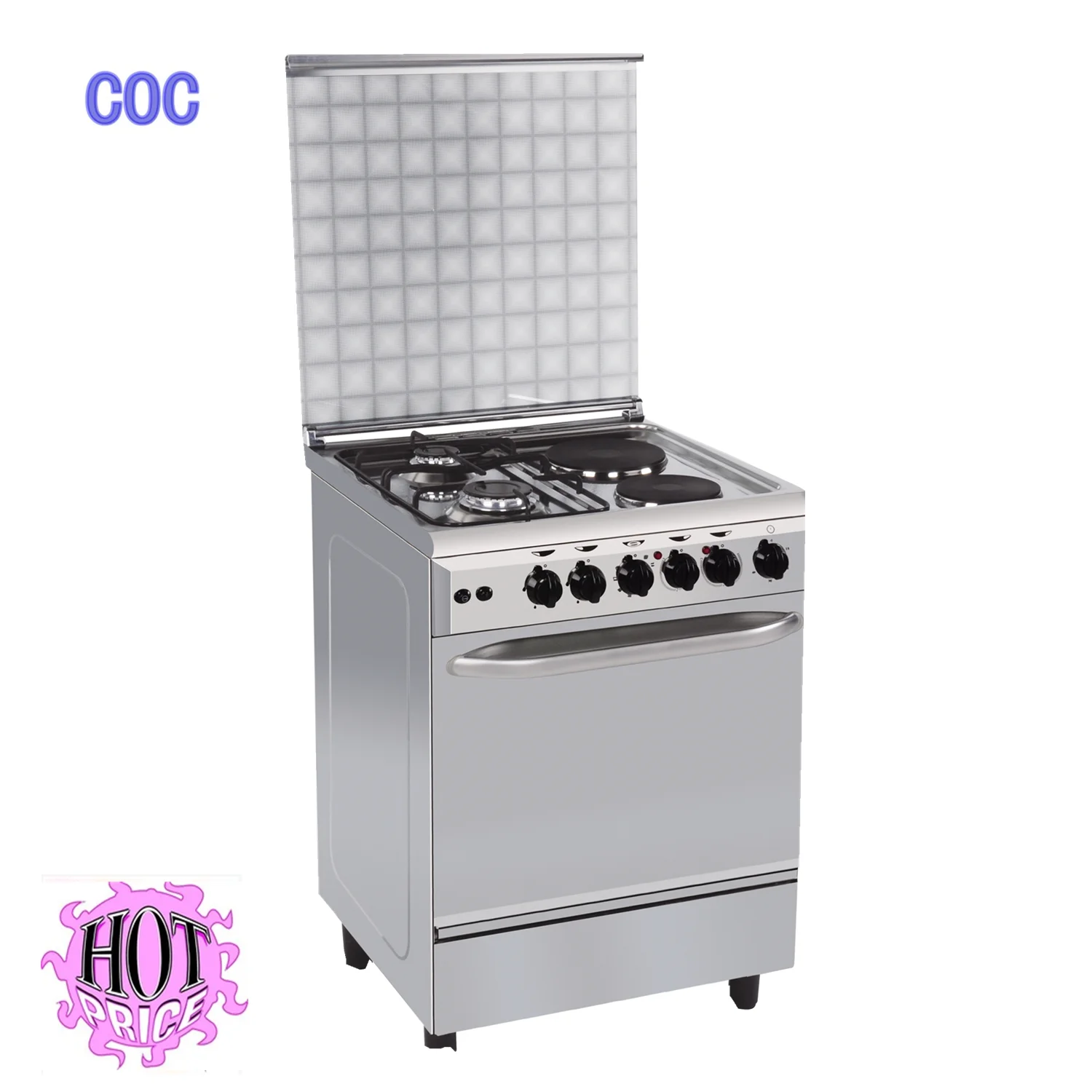 600 новый тип гибкая электрическая духовка 600 * мм с газовой плитой с 2 горячими панелями