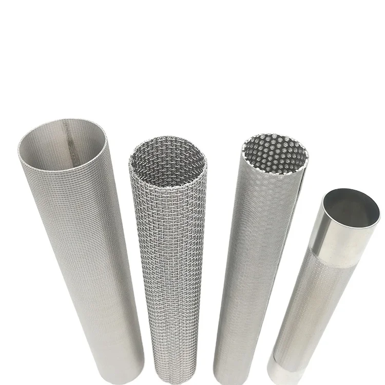 stainless steel filter tube stainless steel filter mesh sinter metal fiber felt filter cartridge for water treatment
