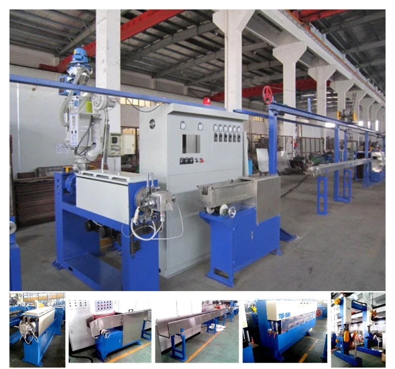 Wire Making Machine Process / silicon Rubber Cable Extrusion Production Line plastic extruder machine