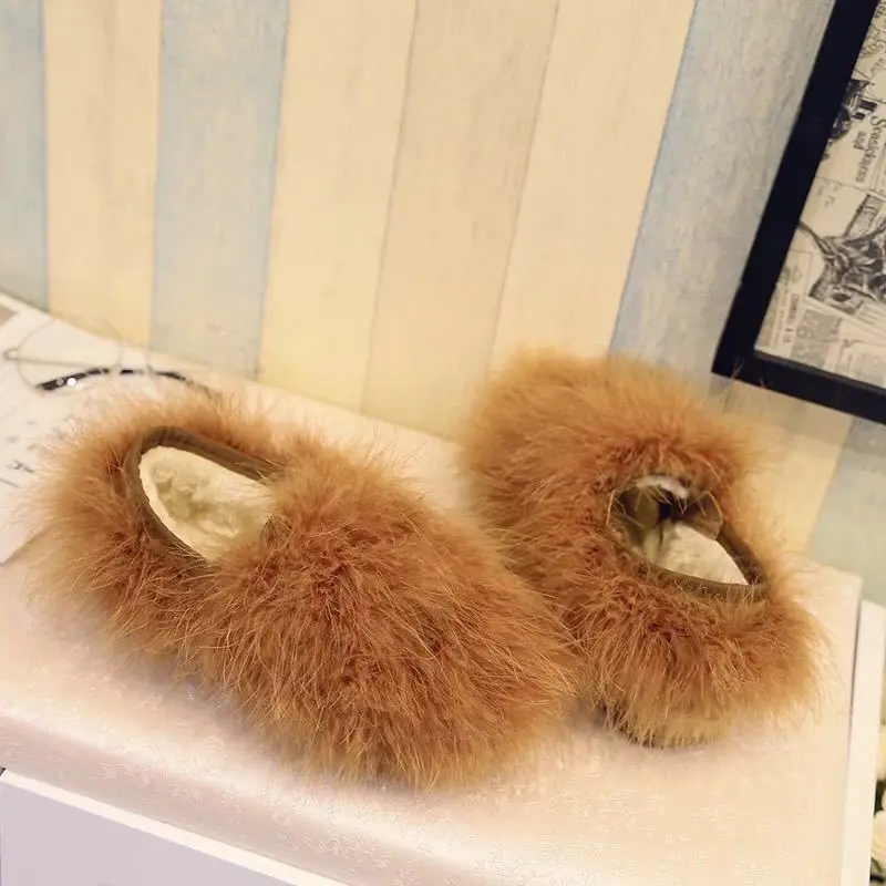 Winter indoor slippers comfortable soft fluffy slippers women indoor