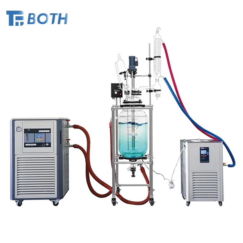 10L 20L 50L Chemical Lab Equipment  High Quality Stirred Tank Jacketed Glass Reactor