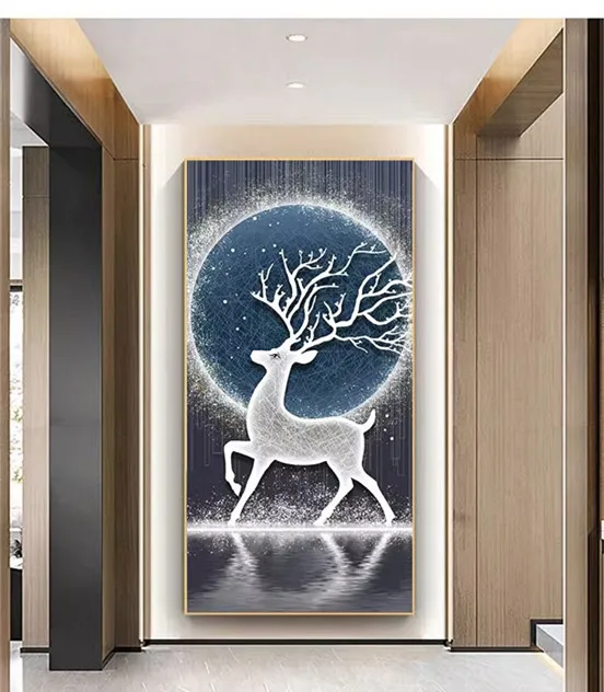 2024 New Design crystal painting wall art home decor luxury paintings and wall arts machine