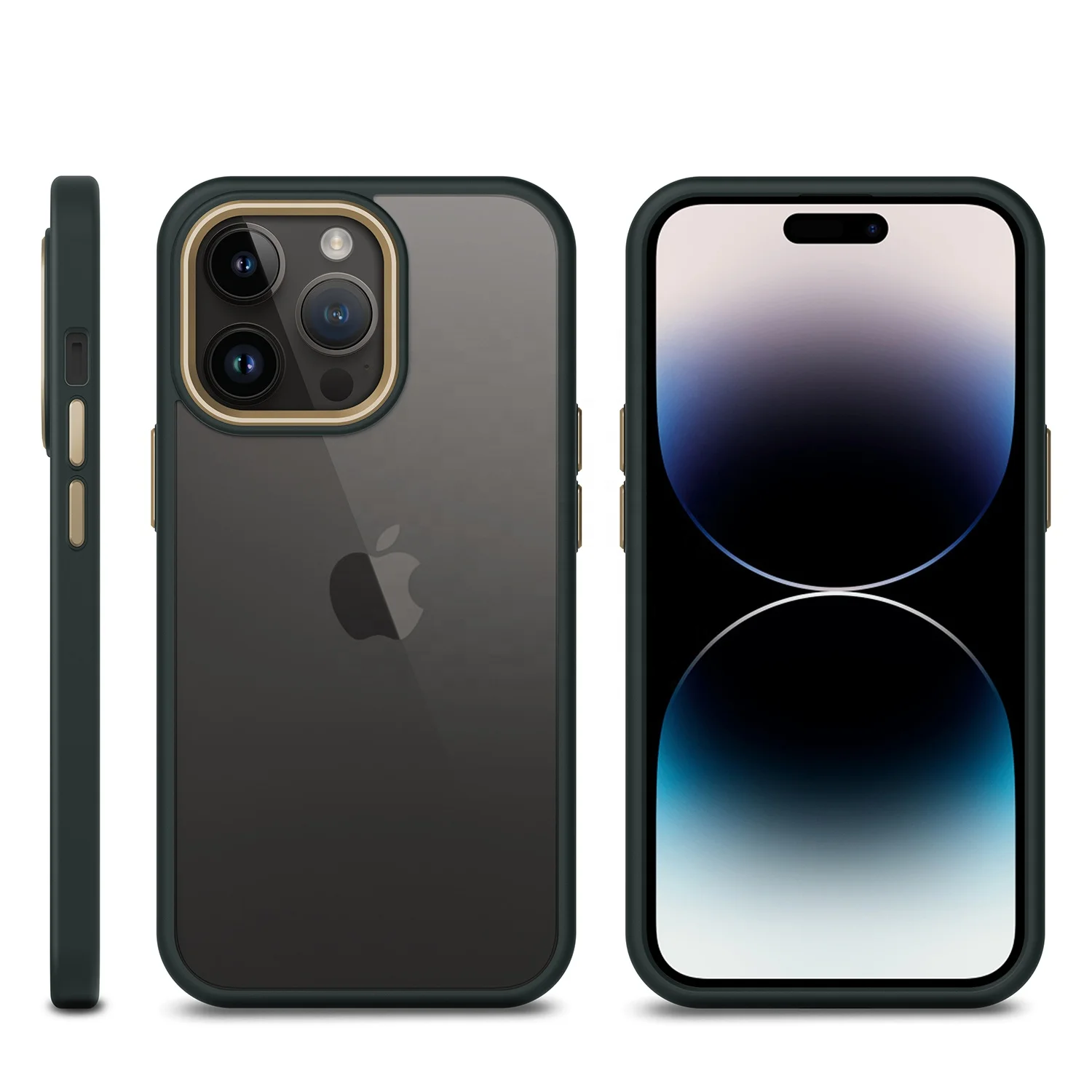 WOWCASE Manufacture Hot Selling Aluminum Alloy Metal Style With TPU Material Anti Fall Mobile Phone Case For iPhone 12 13 14