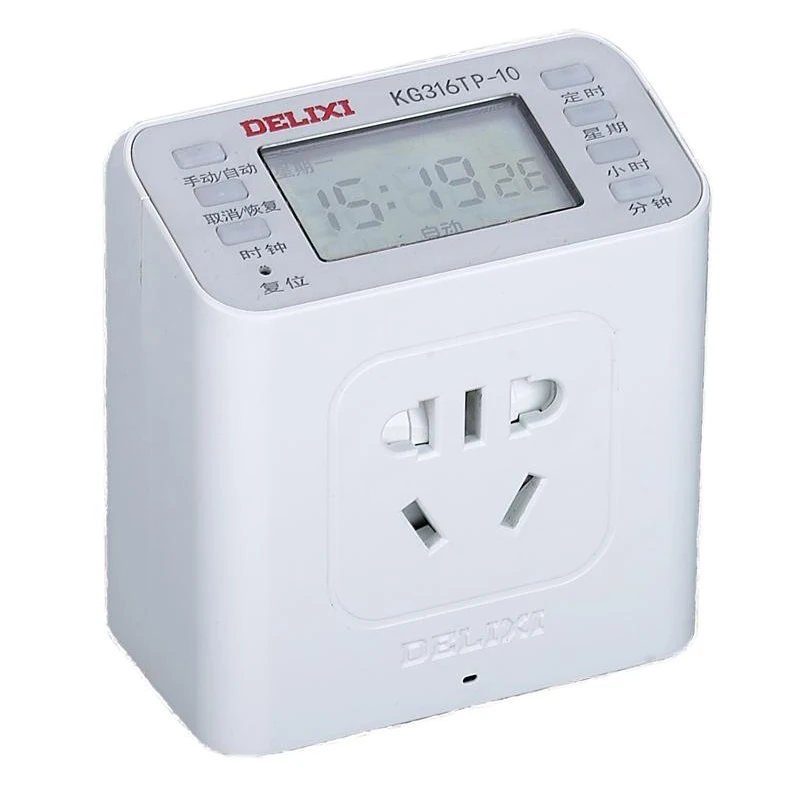 Электрическая розетка Delixi KG316TP с цифровым таймером и USB-портом