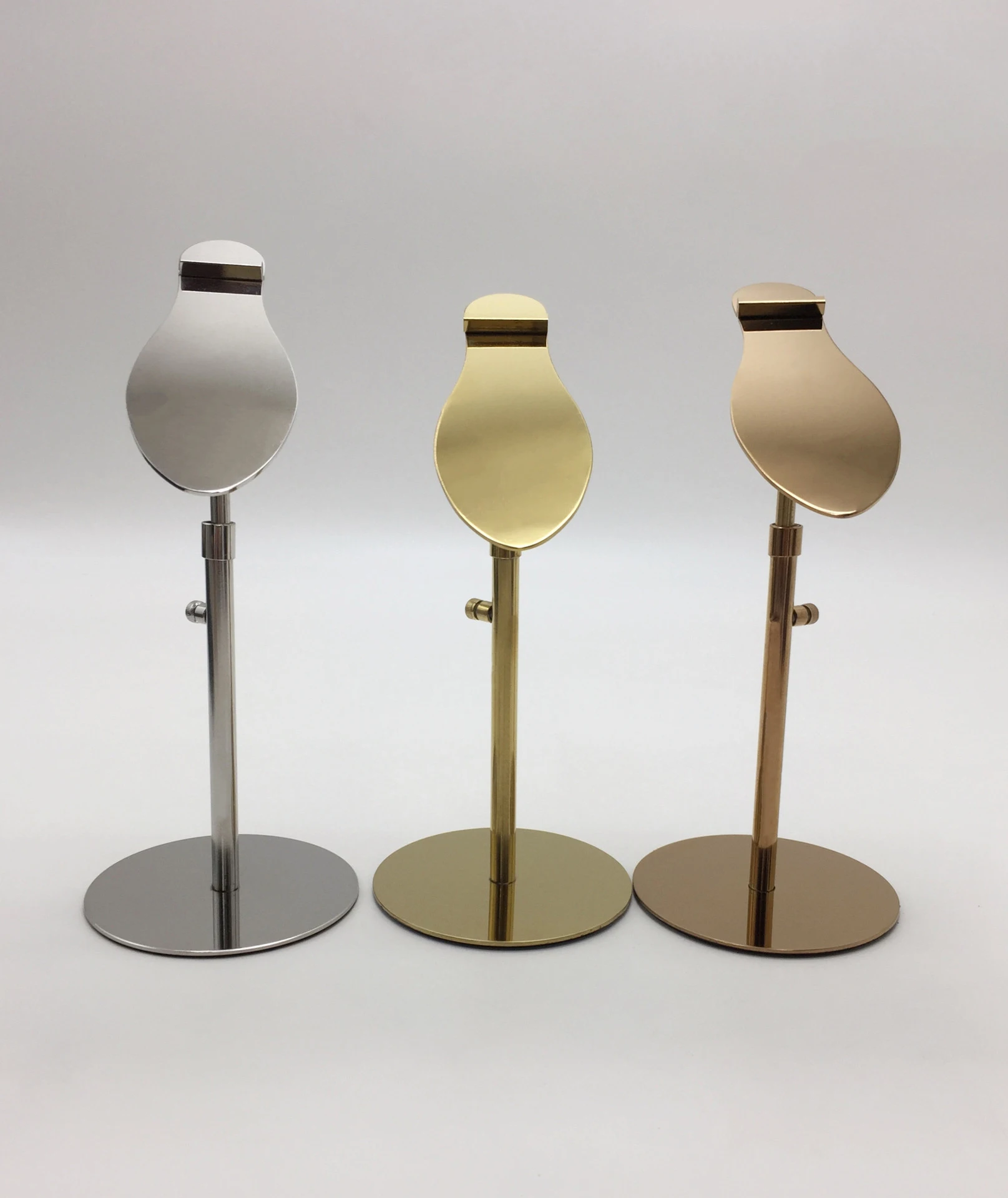 Custom High Quality Double Metal Stainless Steel Shoes Display Stand