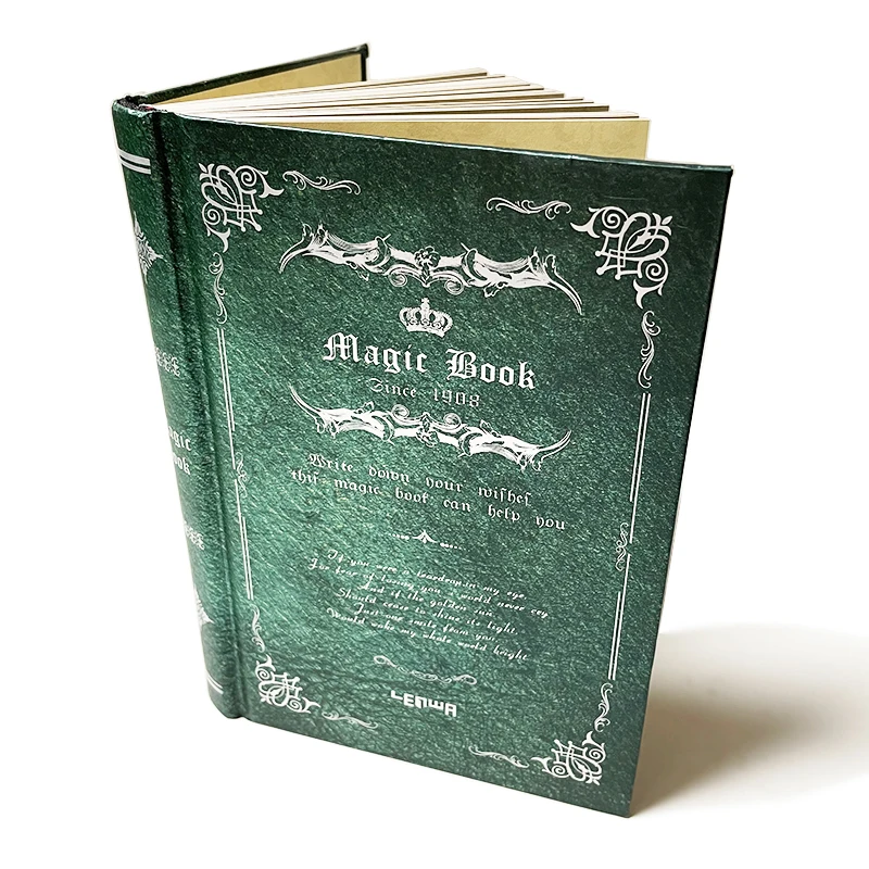 magic manifestational journal cahiers cuaderno matt silver foil hard cover logo custom diary A5 notebook vintage journal