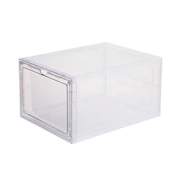 Factory Price Transparent Plastic Storage Shoe Box Container Easy To Assemble Clear Shoe Box