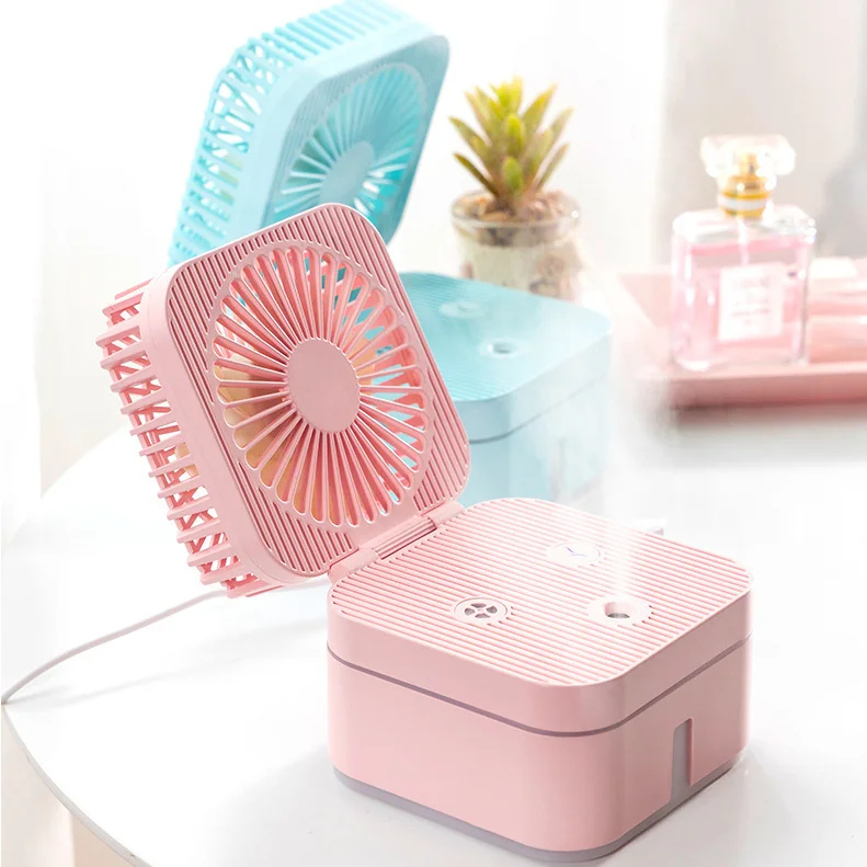 2020 hot selling electric water misting fan mini usb handheld cooling humidifier mist spray fan
