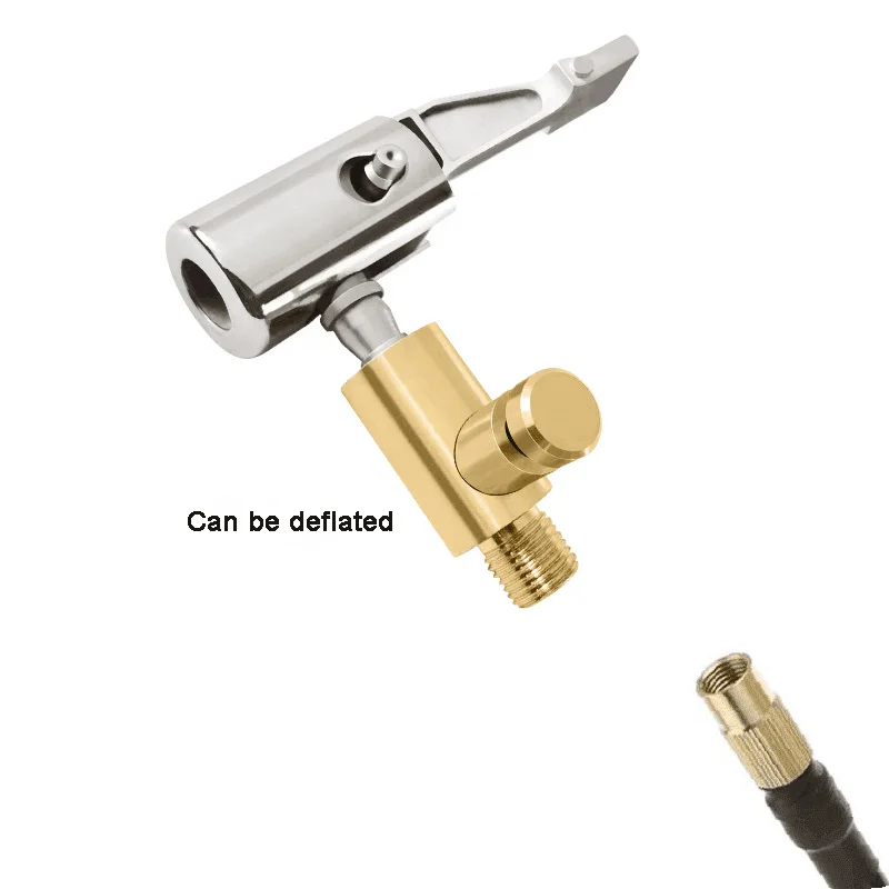 Portable Inflatable Pump Connector for Car Tire Air Chuck Compressor can be deflated Tire Inflator Tire Chuck for Hose Repair