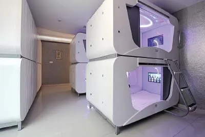
sleeping pod capsule hotel sleep box modern container House ABS sleeping cells single capsule sleepbox hotel room 