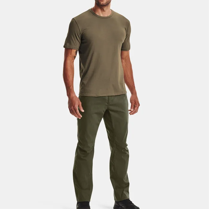 High Quality Custom Logo Essential T-shirts Ribbed Collar 60 Cotton 40 Polyester T Shirt