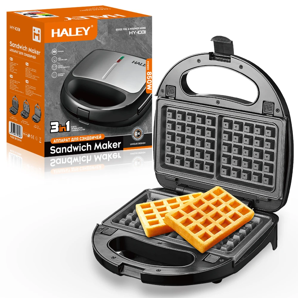 HALEY Personal Mini Waffle Maker Wafelijzer Hash Browns French Toast Grilled Cheese Gaufrier Quesadilla Min Waffeleis