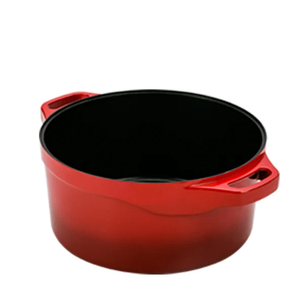 2023 Hot Seller Red Die Casting Aluminum Kitchen Soup Pot and Casserole Hot Pot Sets
