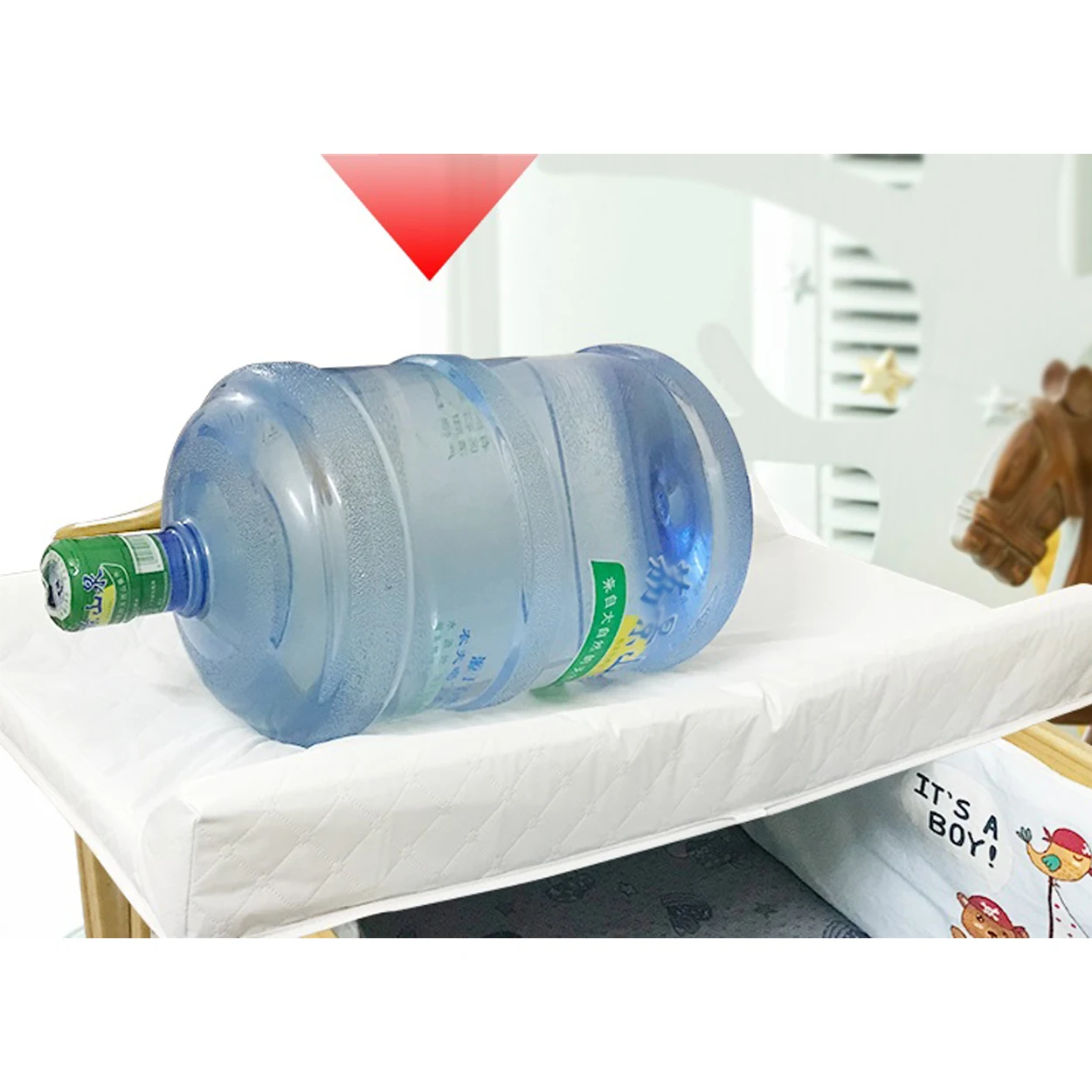 polyurethane material Baby Changing Pad Cover. baby changing pad cover penutup alas ganti bayi Happflute Baby quick