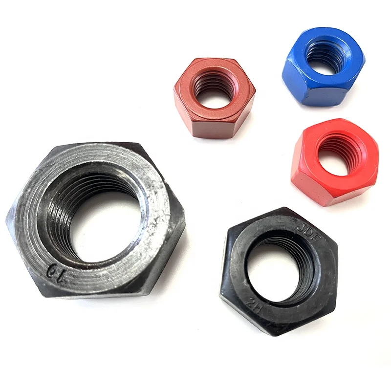 carbon steel black oxide ASTM-A194 grade 5 2H heavy hex nut  for use with B7 studs