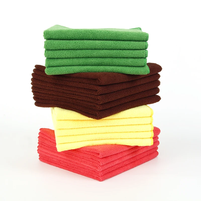 80% Polyester 20% Polyamide Cleaning Rags Microfiber Kitchen Cleaning Cloths Multicolor Dish Cloths 300GSM Microfiber Towel