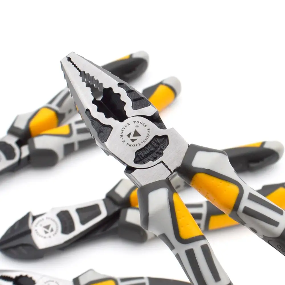 Комбинированные плоскогубцы K-Master немецкого стандарта, 8 дюймов, ручка из термопластичной резины, плоскогубцы промышленного качества linesman