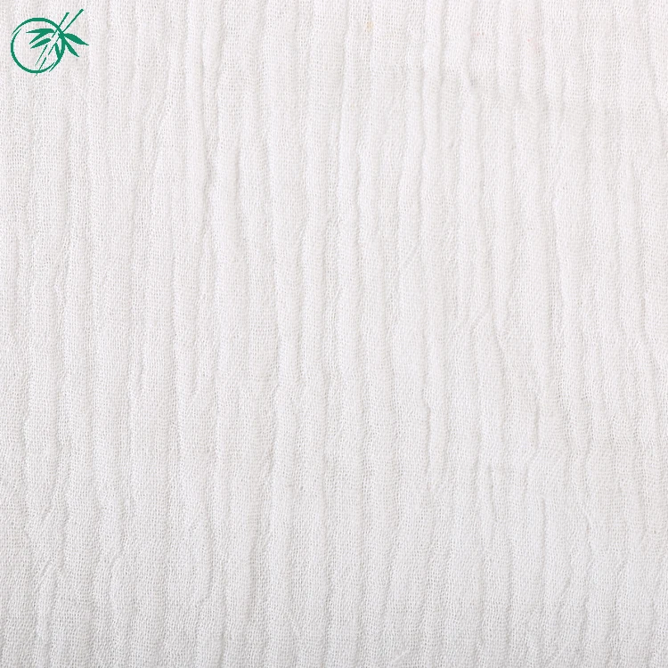 
China product stocklot textile crepe gauze cotton clothes double layer gauze baby fabric 