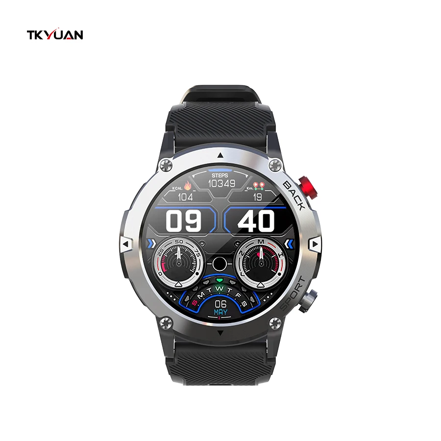 TKYUAN 2022 New 1.32inch 360*360 HD screen BT call Phone C21 Smart watch 128M Large Memory Sports Men Outdoor Sports Smartwatch