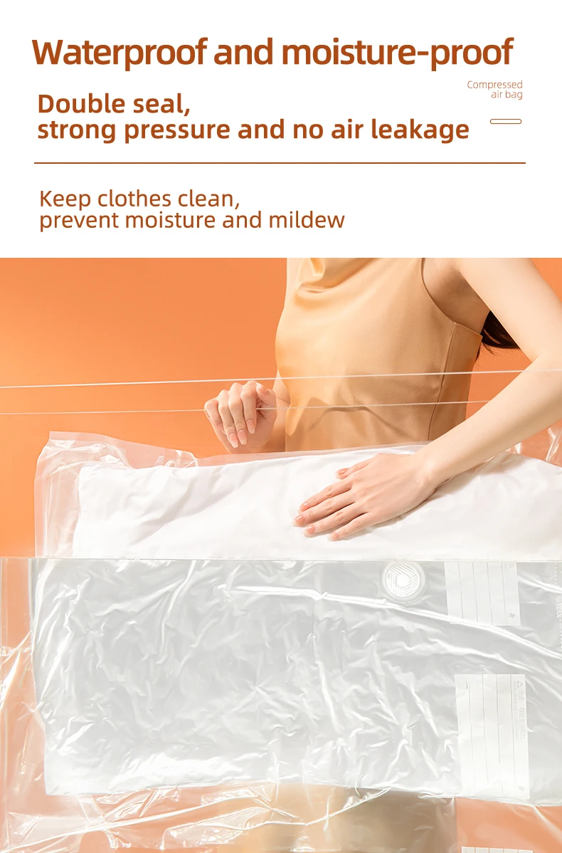 Cube Vacuum Storage bag Cloth Space Saver Vacuum Zipper Bag  No Pump Storage Compression Bags For Clothes