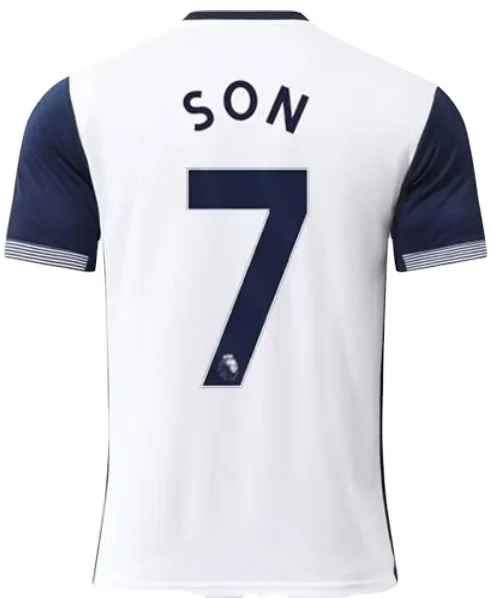 2425 Wholesale Best Thai Quality Club Home and Away Player Jerseys SON#7 Football Wear Heat Transfer Printed Football Jerseys
