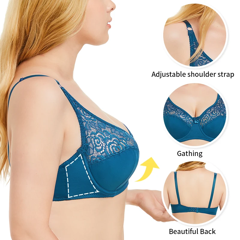 Оптовая продажа, лучший бюстгальтер с вышивкой, большие размеры, дышащий бюстгальтер с большой чашкой, нижнее белье для женщин