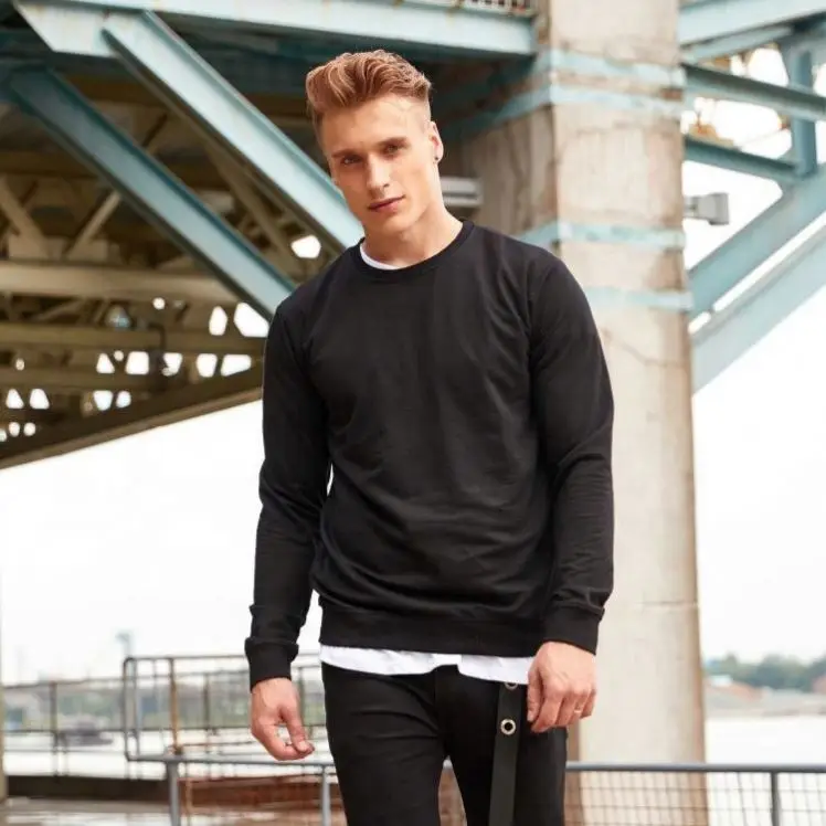 Лидер продаж 2021, мужская Толстовка без рисунка с круглым вырезом для мужчин