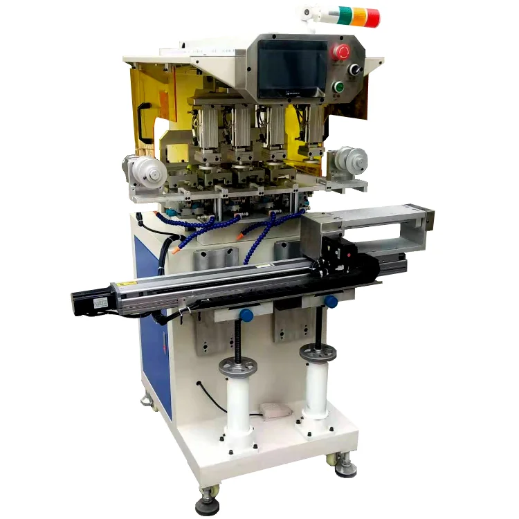 Automatic 4 colors logo pad printer plastic Wifi case high precise pad printing machine