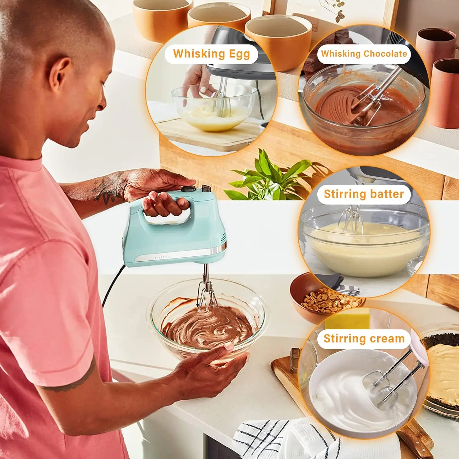 Replacement Parts CHM-BTR Beaters,Compatible with Cu CHM Series Hand Mixer