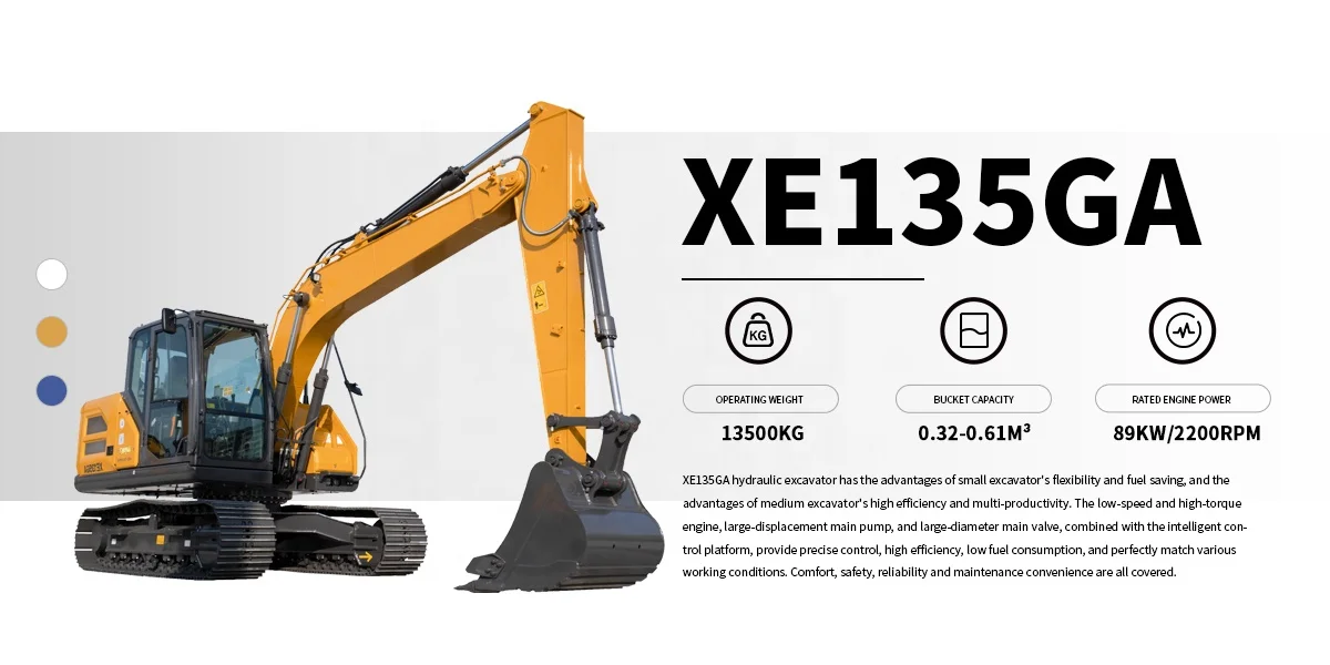 Высокая конфигурация XE135GA 13 5 тонный экскаватор дизельный двигатель с высокой эффективностью мини-экскаватор