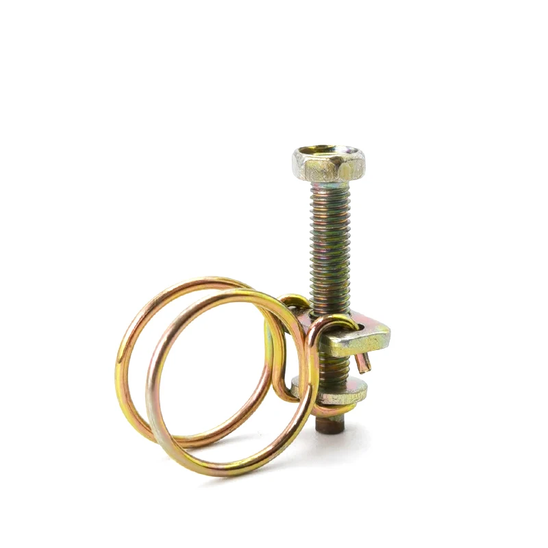 W4 Stainless Steel Double Spring Steel Wire Hose Clamp Clip for Pipe Fitting
