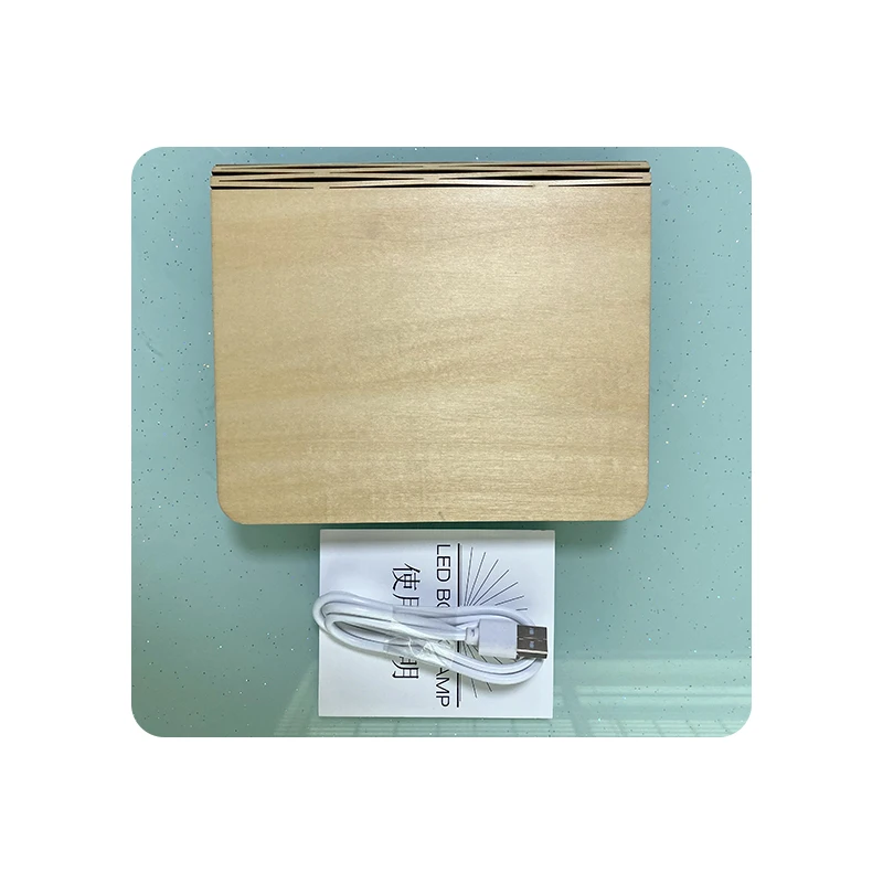 Foldable Table Lamps USB Mini Reading Book Lamp Wooden Led Book Light Rechargeable