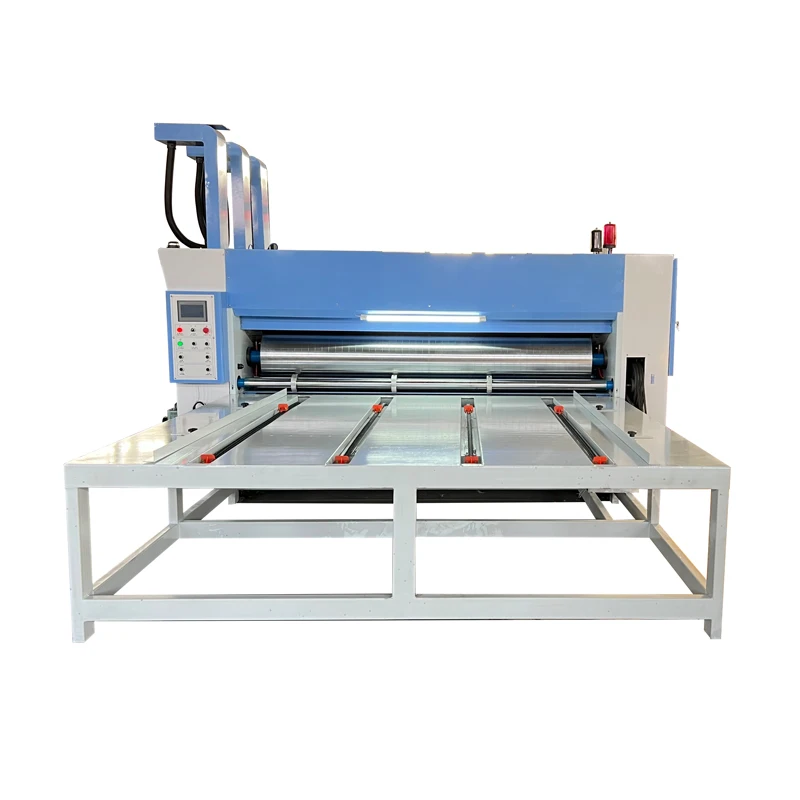 semi automatic carton double color printing paper box making machine