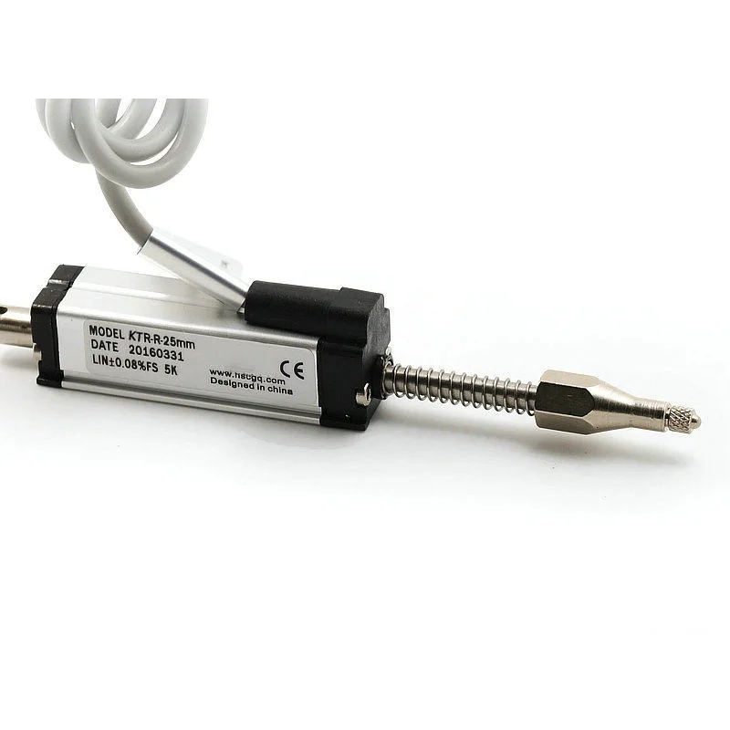Ktr 5mm - 100mm Miniature Self Return Spring Loaded Potentiometer Linear Position Transducer