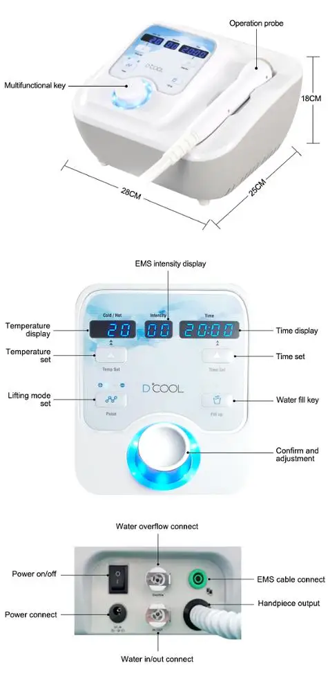 Newest Dcool Cryo Cooling System Cold Massage Facial Rejuvenation Machine