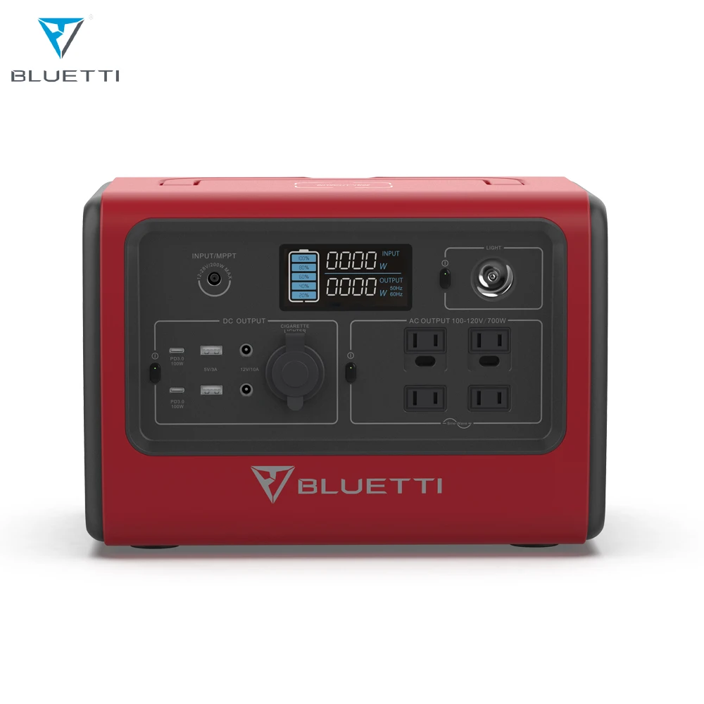 Bluetti 720wh резервный литий-ионный аккумулятор 110v 220v 1000w экстренный энергетический лагерь Портативный Power Bank с розетки