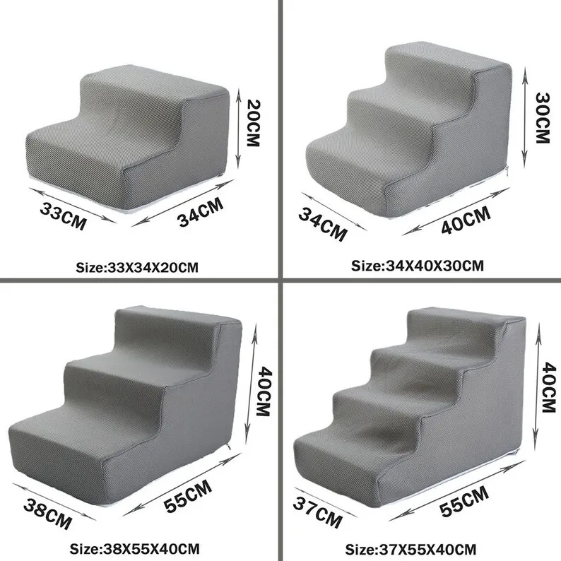 Pet Ramps 3 Steps Stairs Cat Dog Ladder Anti-slip Removable Stairs for Dogs Pet Accessories Toy Dog Bed Stairs